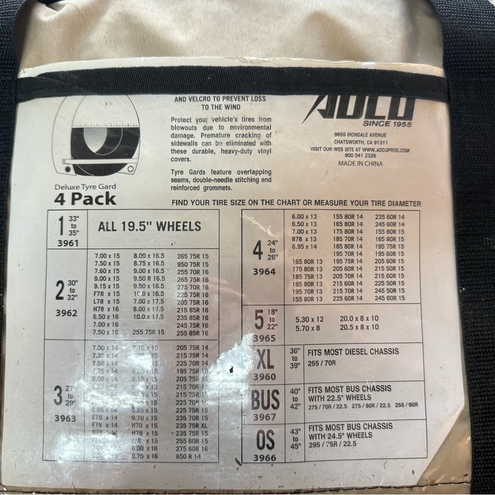 ADCO Deluxe Series Tyre Gards for tv or trailer NEW - Picture 2 of 4